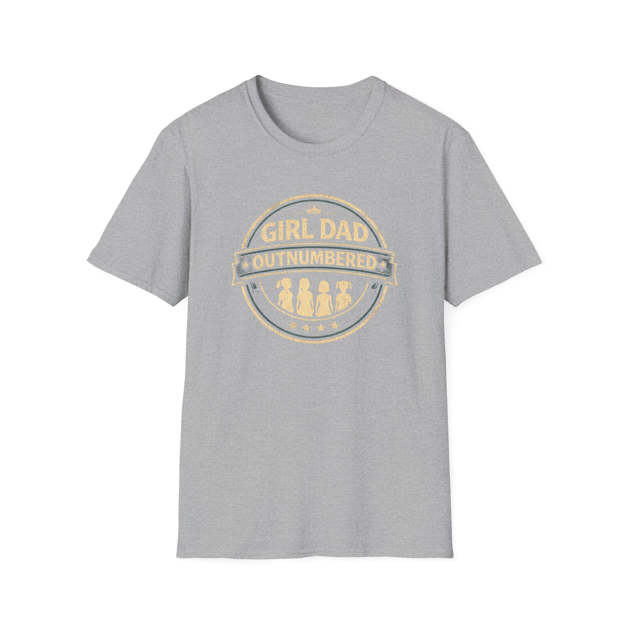 Girl Dad: Outnumbered - 4 girls - minimal T-shirt