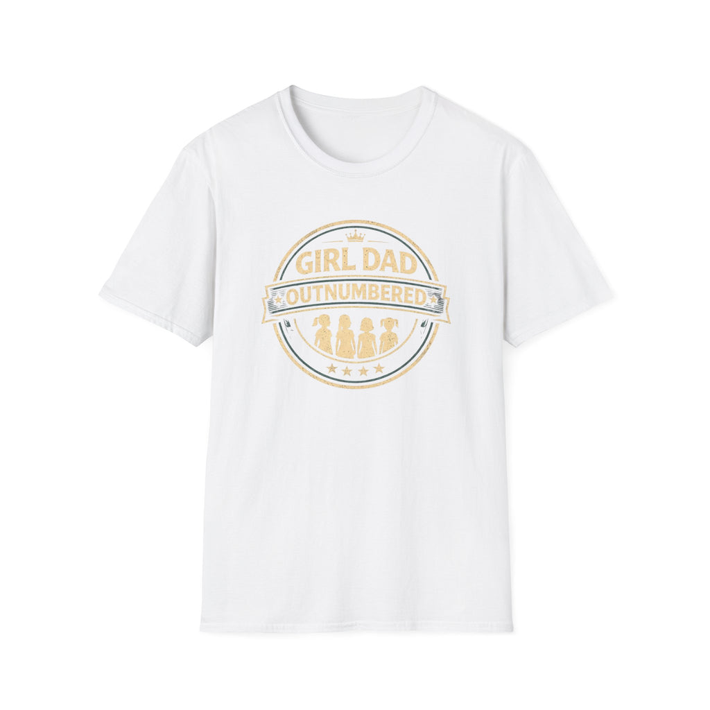 Girl Dad: Outnumbered - 4 girls - minimal T-shirt