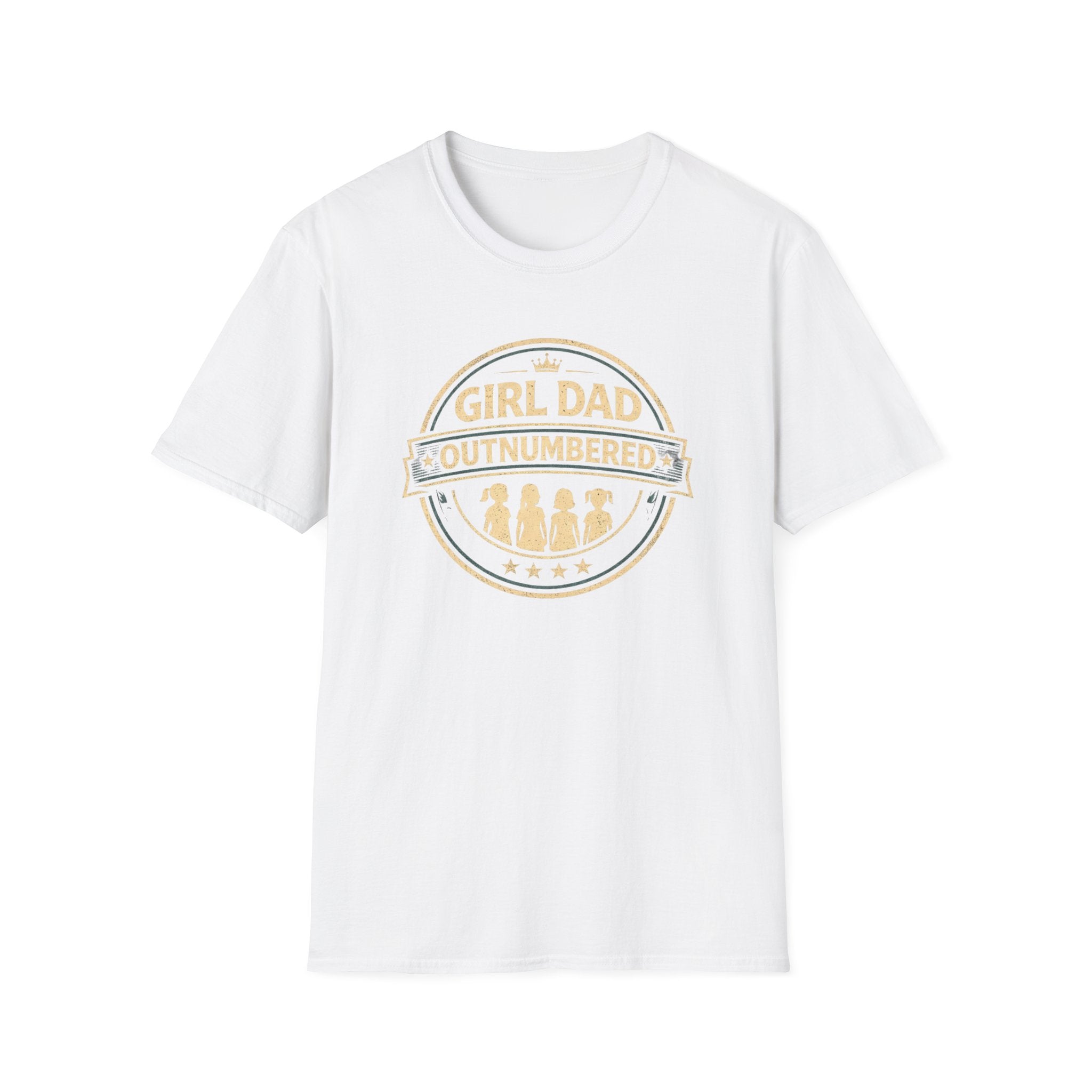 Girl Dad: Outnumbered - 4 girls - minimal T-shirt