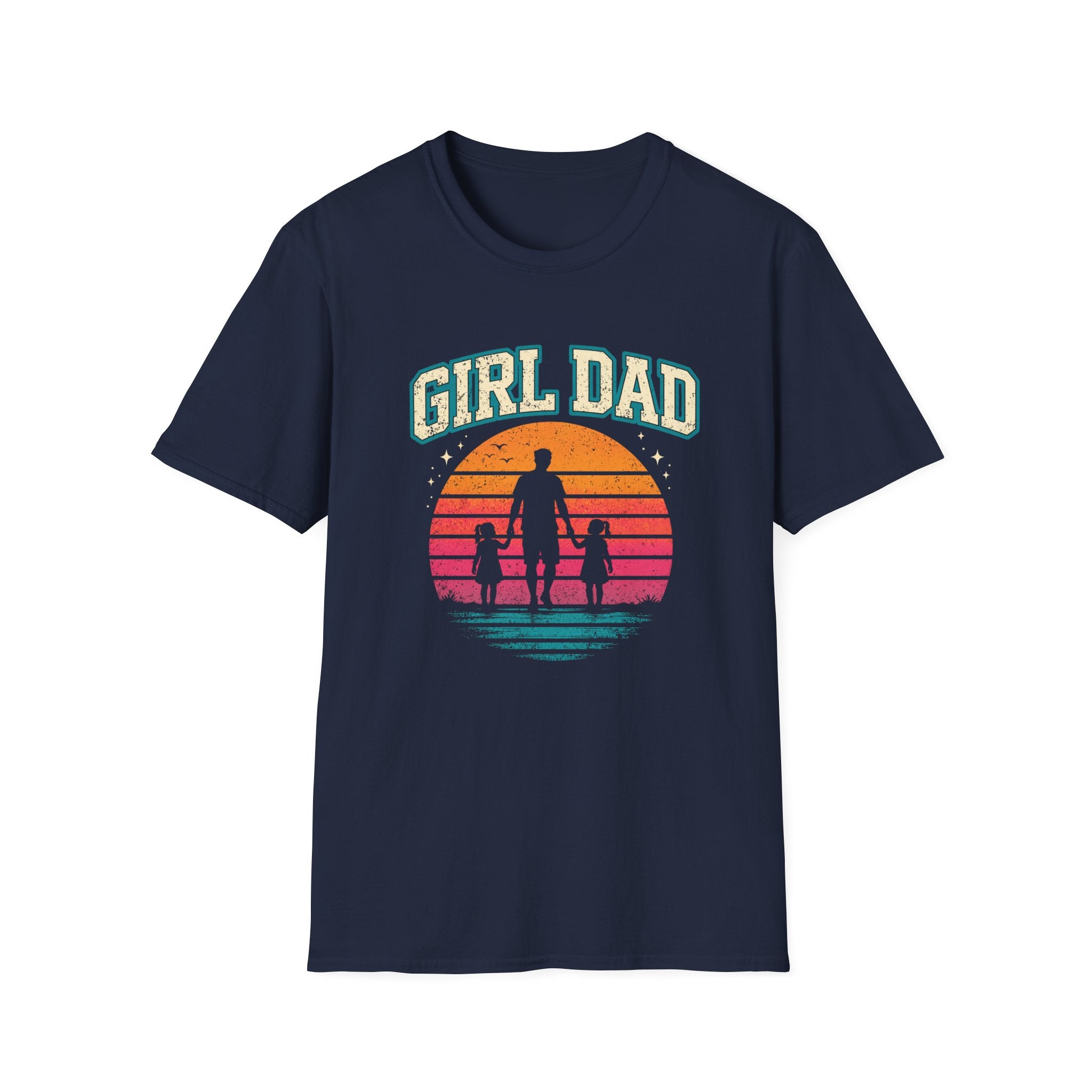 Girl Dad Sunset - 2 girls T-Shirt