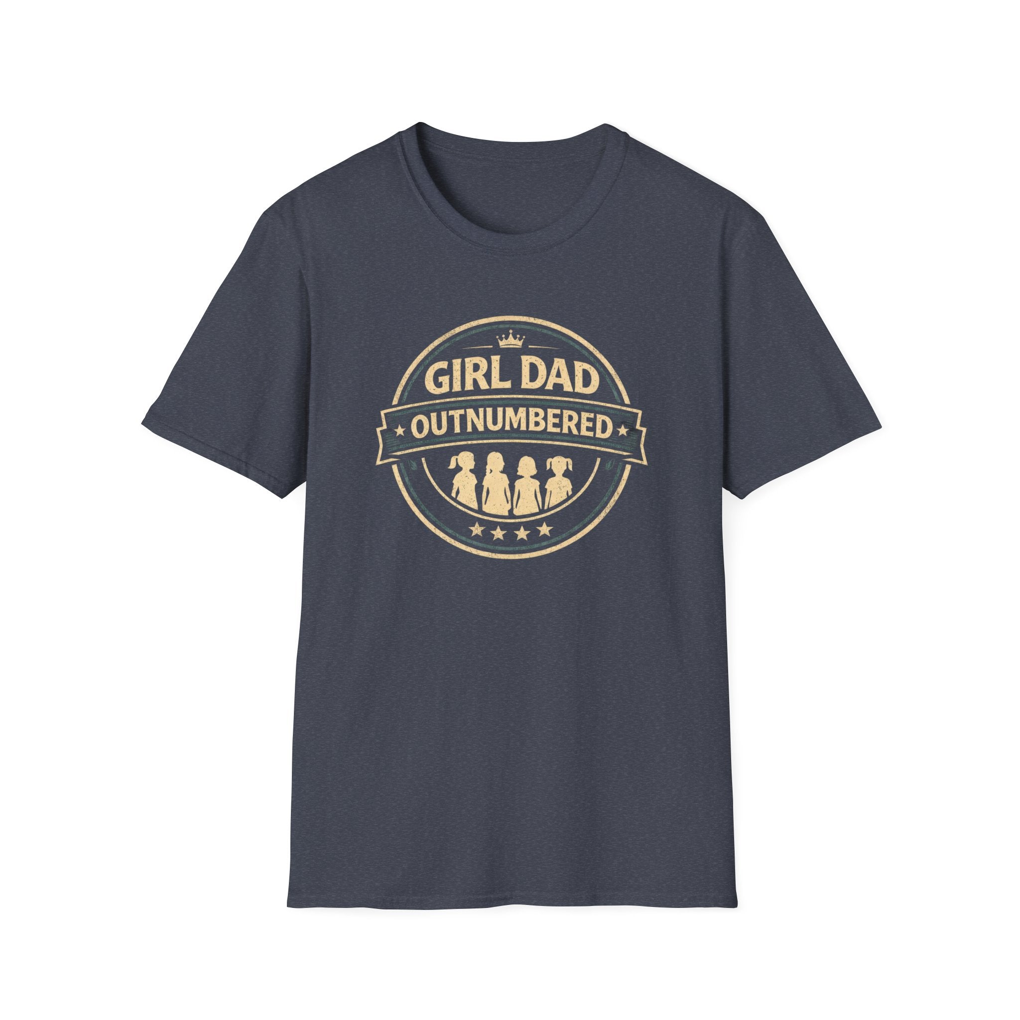 Girl Dad: Outnumbered - 4 girls - minimal T-shirt