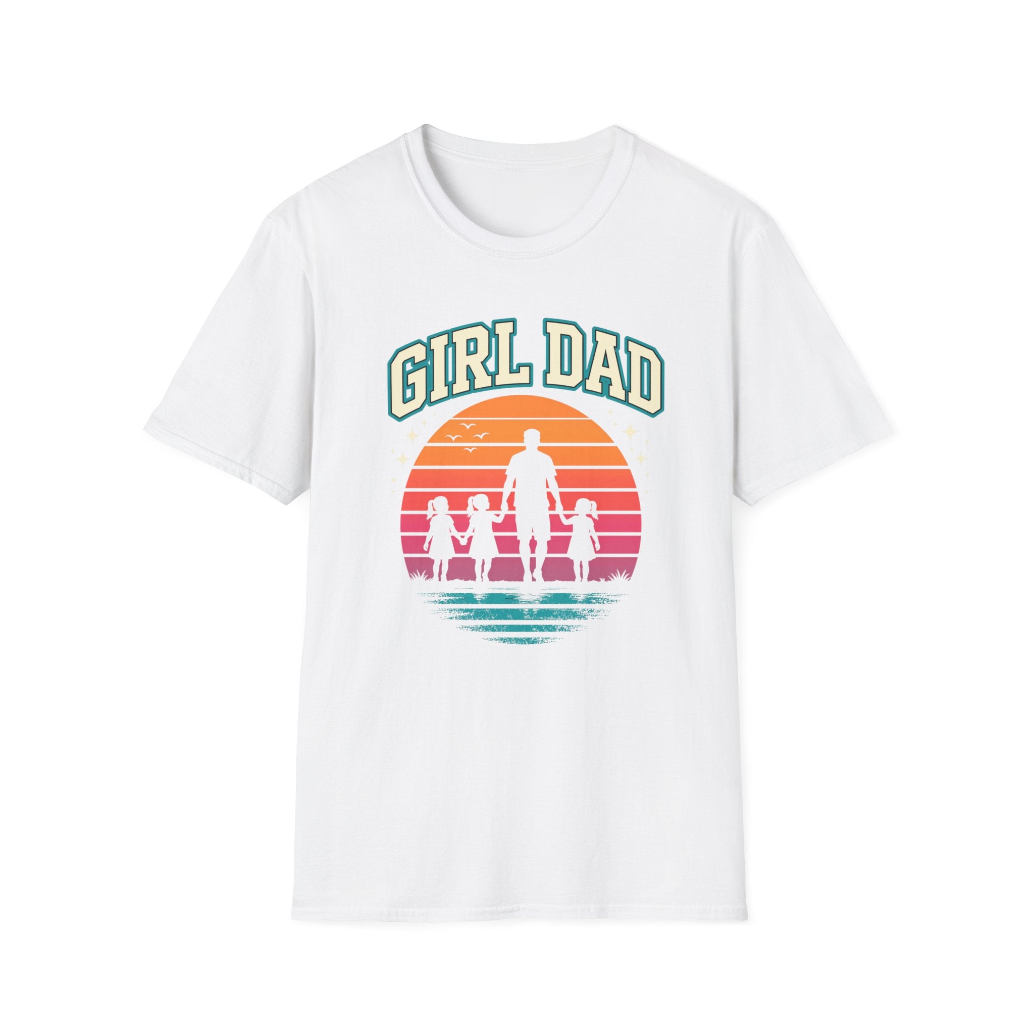 Girl Dad Sunset - 3 girls T-Shirt