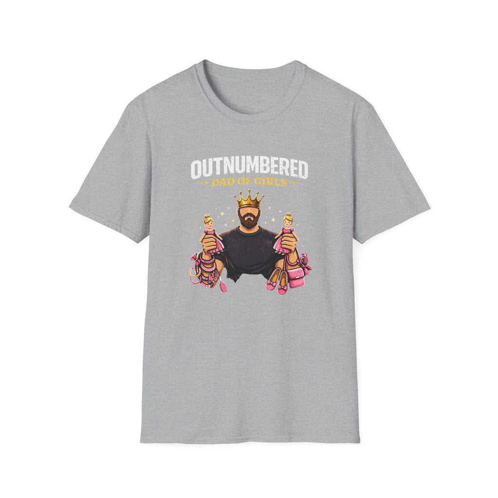 Outnumbered Dad of Girls - graphic T-Shirt