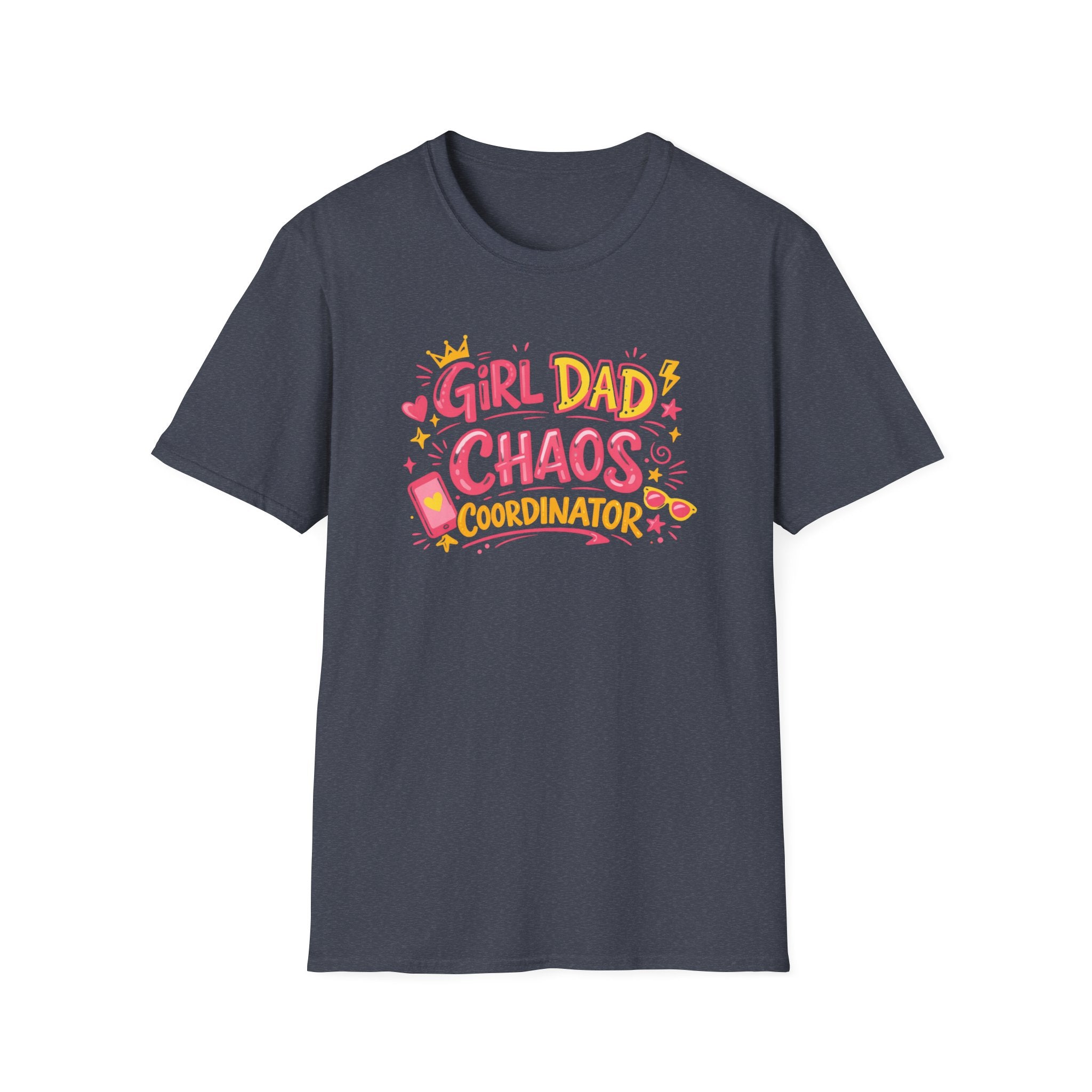Girl Dad: Chaos Coordinator - Teen - pink graphic T-Shirt