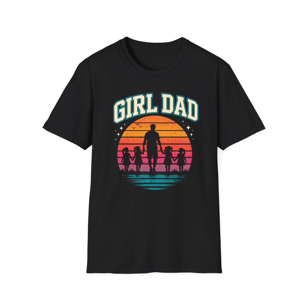 Girl Dad Sunset - 4 girls T-Shirt