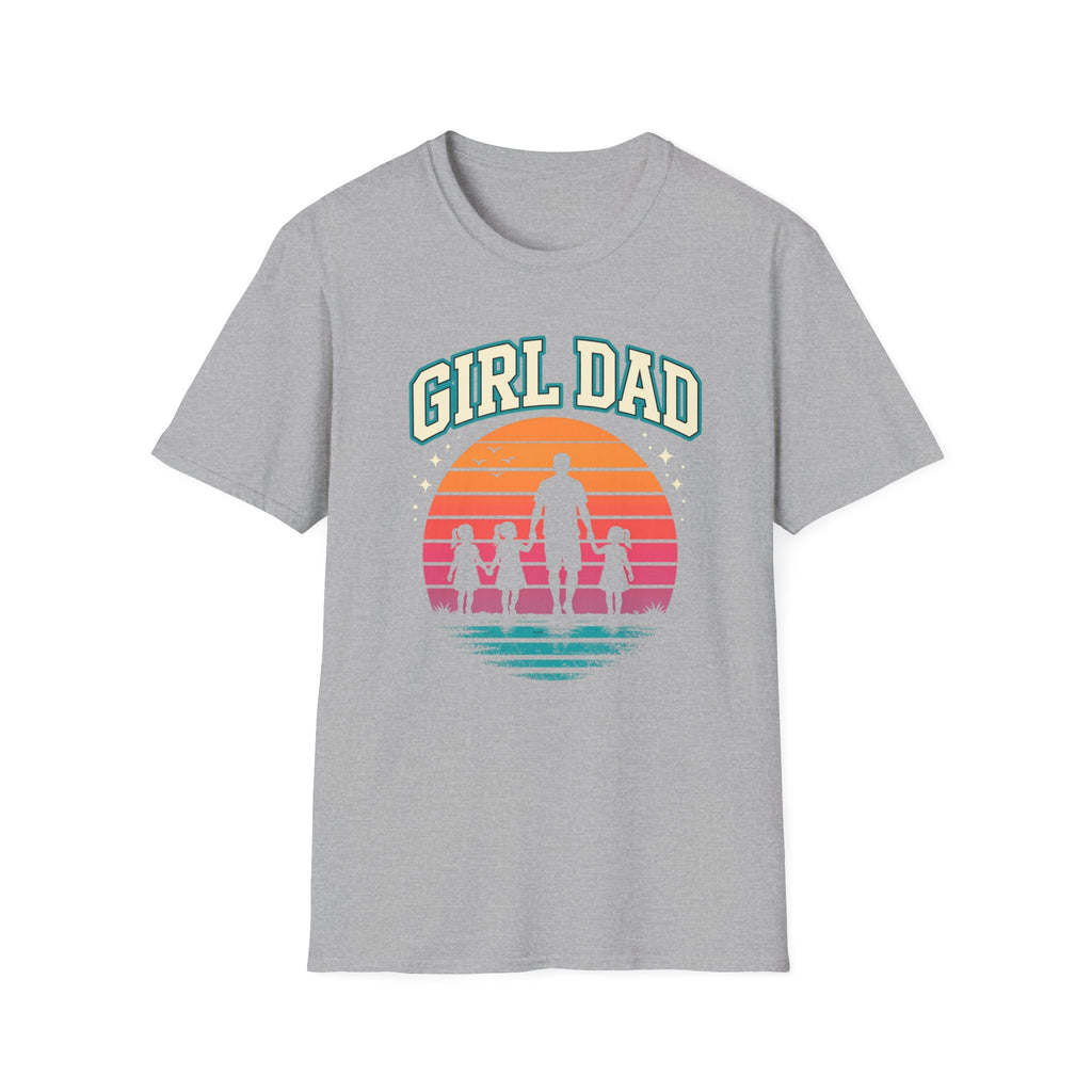 Girl Dad Sunset - 3 girls T-Shirt