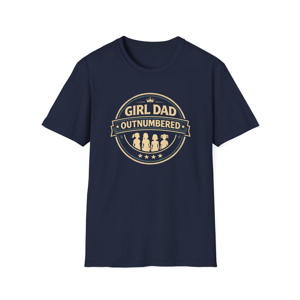 Girl Dad: Outnumbered - 4 girls - minimal T-shirt