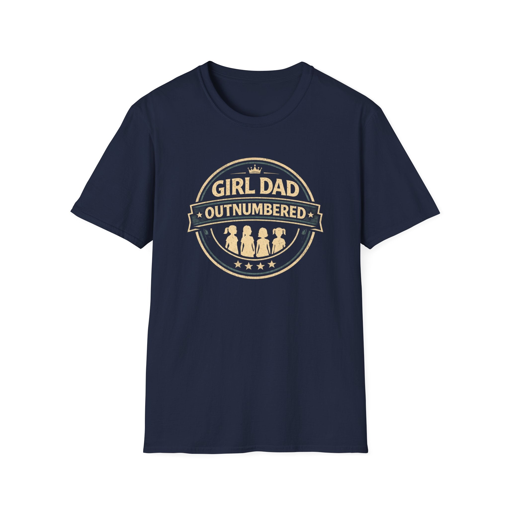 Girl Dad: Outnumbered - 4 girls - minimal T-shirt