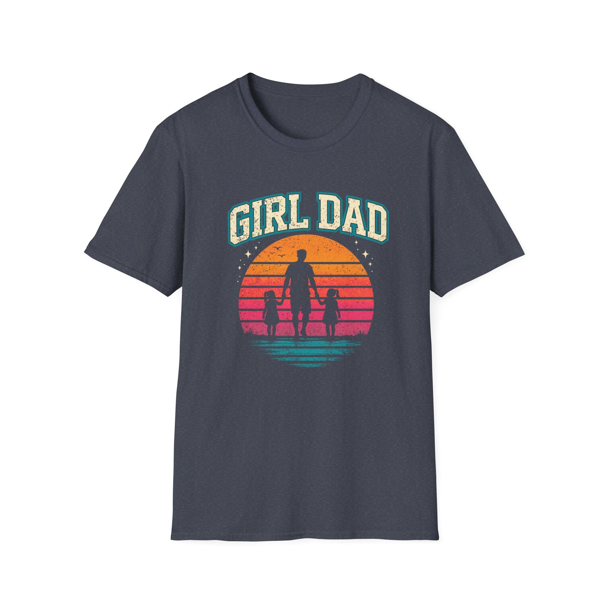 Girl Dad Sunset - 2 girls T-Shirt