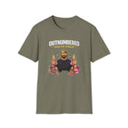 Outnumbered Dad of Girls - graphic T-Shirt