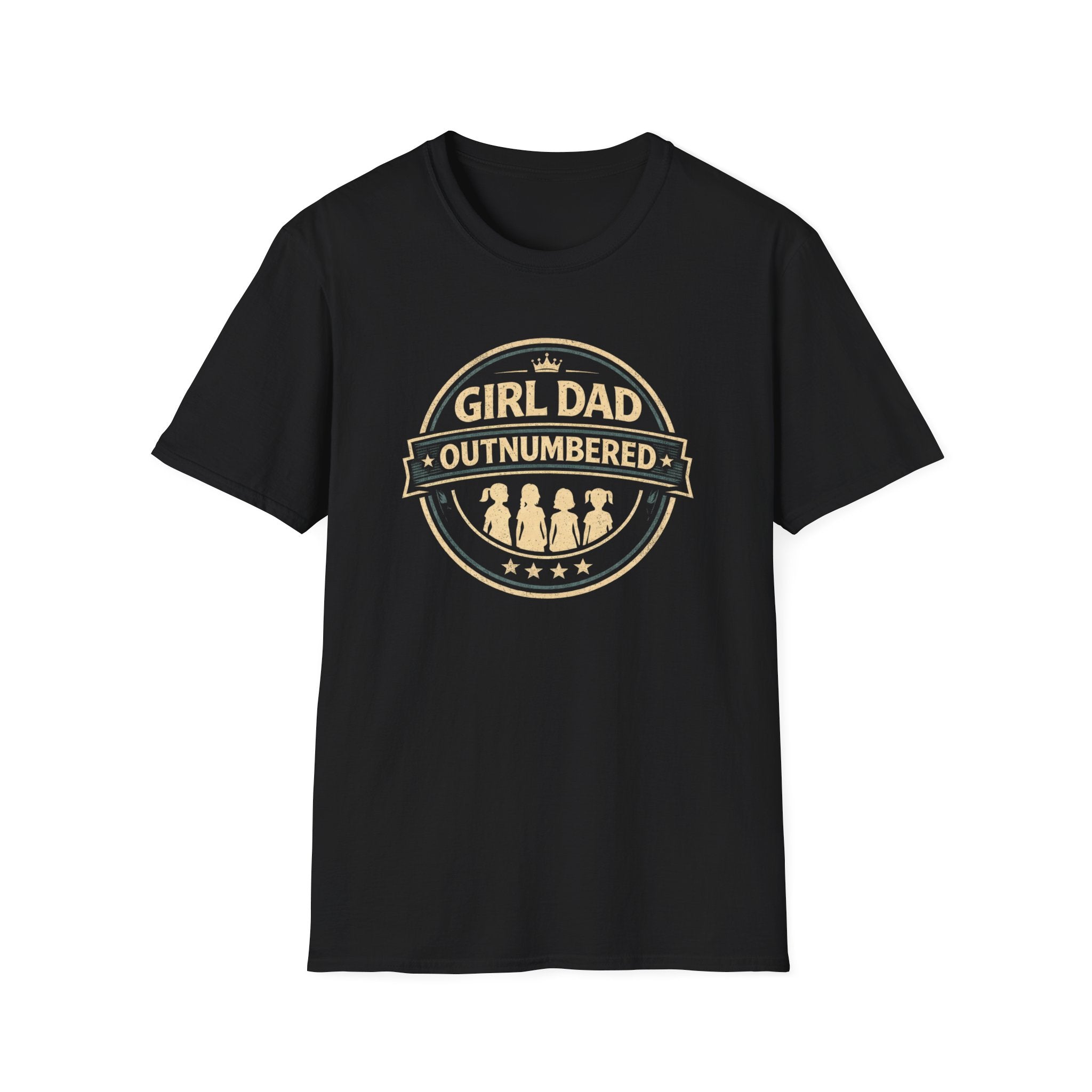 Girl Dad: Outnumbered - 4 girls - minimal T-shirt