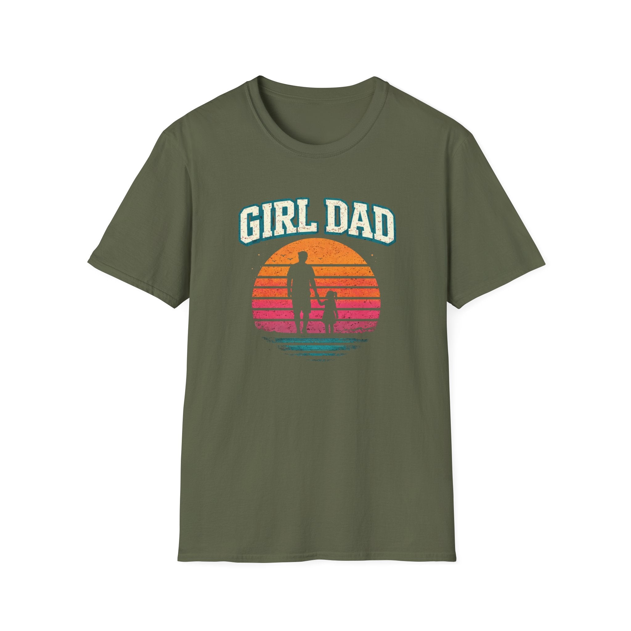 Girl Dad Sunset - 1 girl T-Shirt