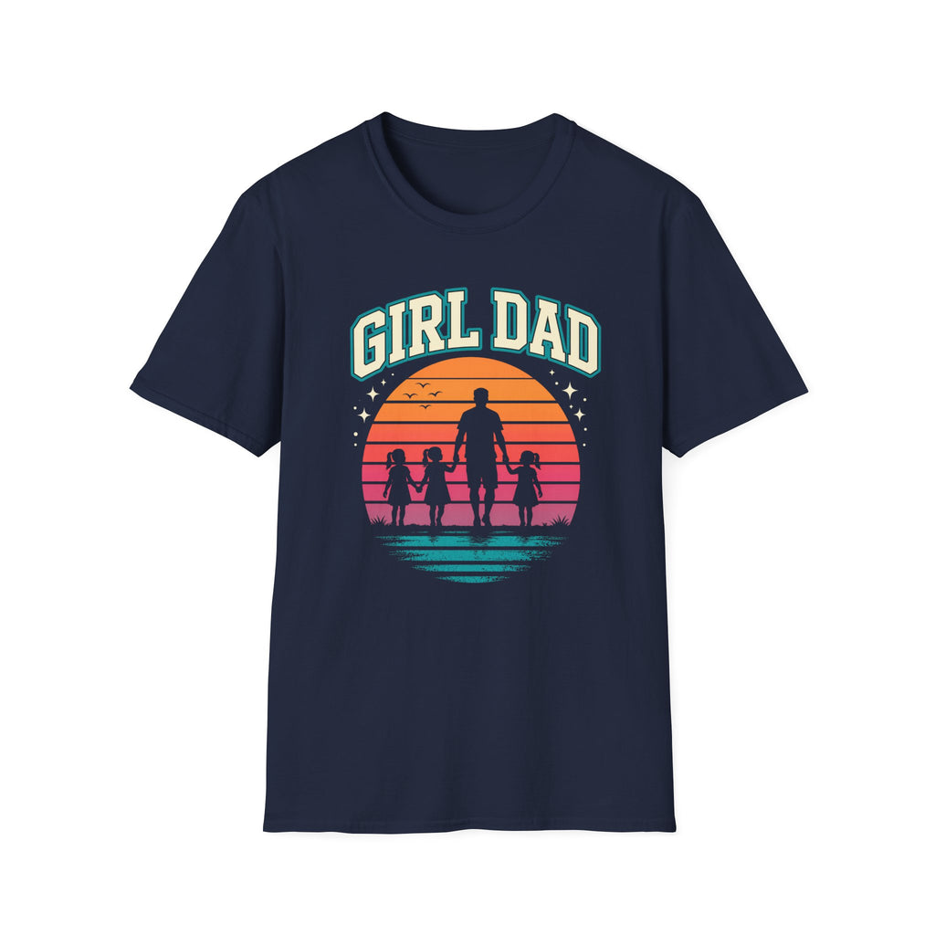 Girl Dad Sunset - 3 girls T-Shirt