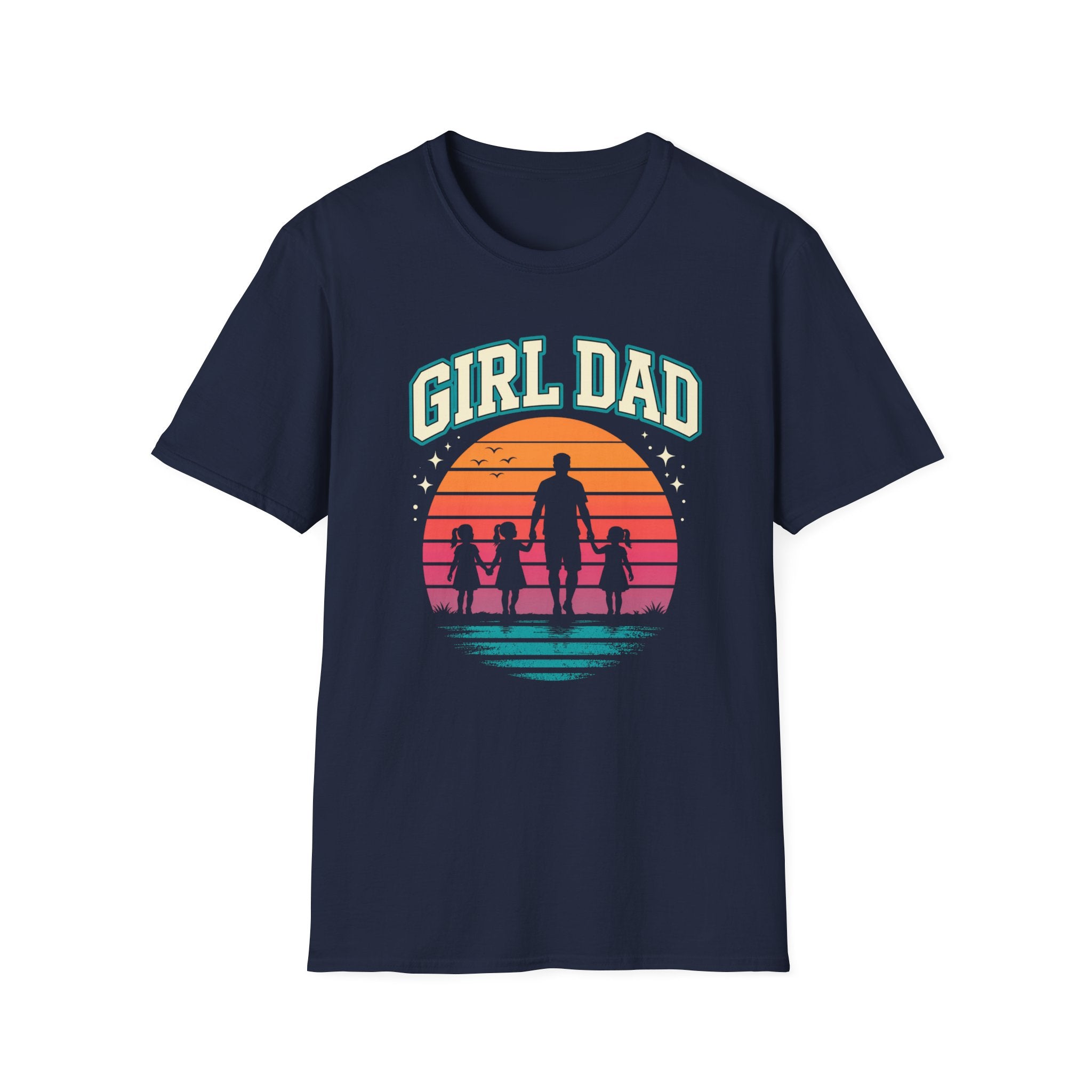 Girl Dad Sunset - 3 girls T-Shirt