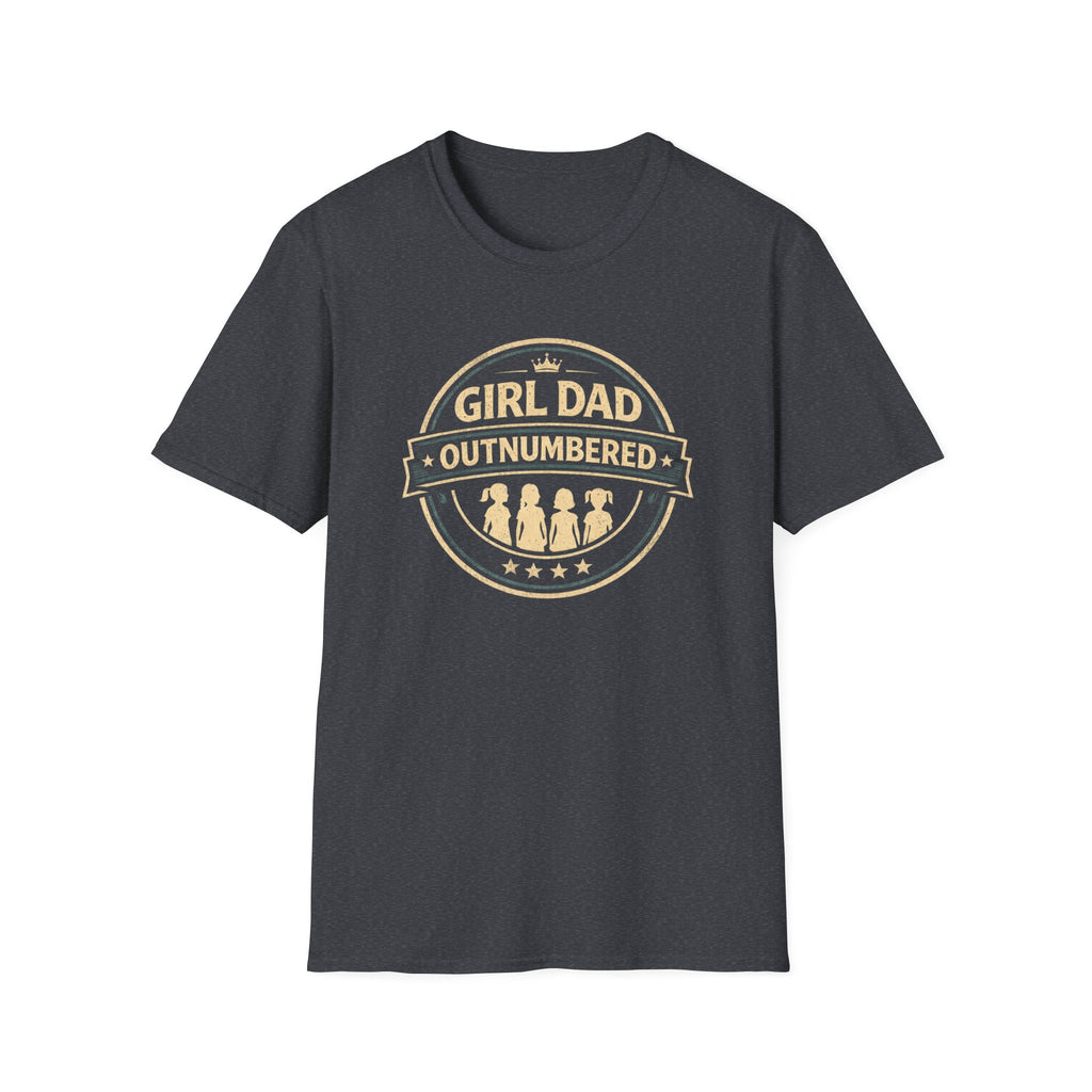 Girl Dad: Outnumbered - 4 girls - minimal T-shirt