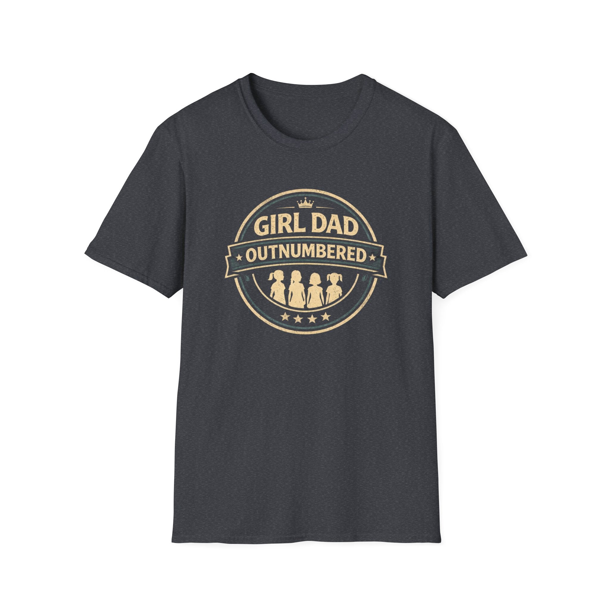 Girl Dad: Outnumbered - 4 girls - minimal T-shirt