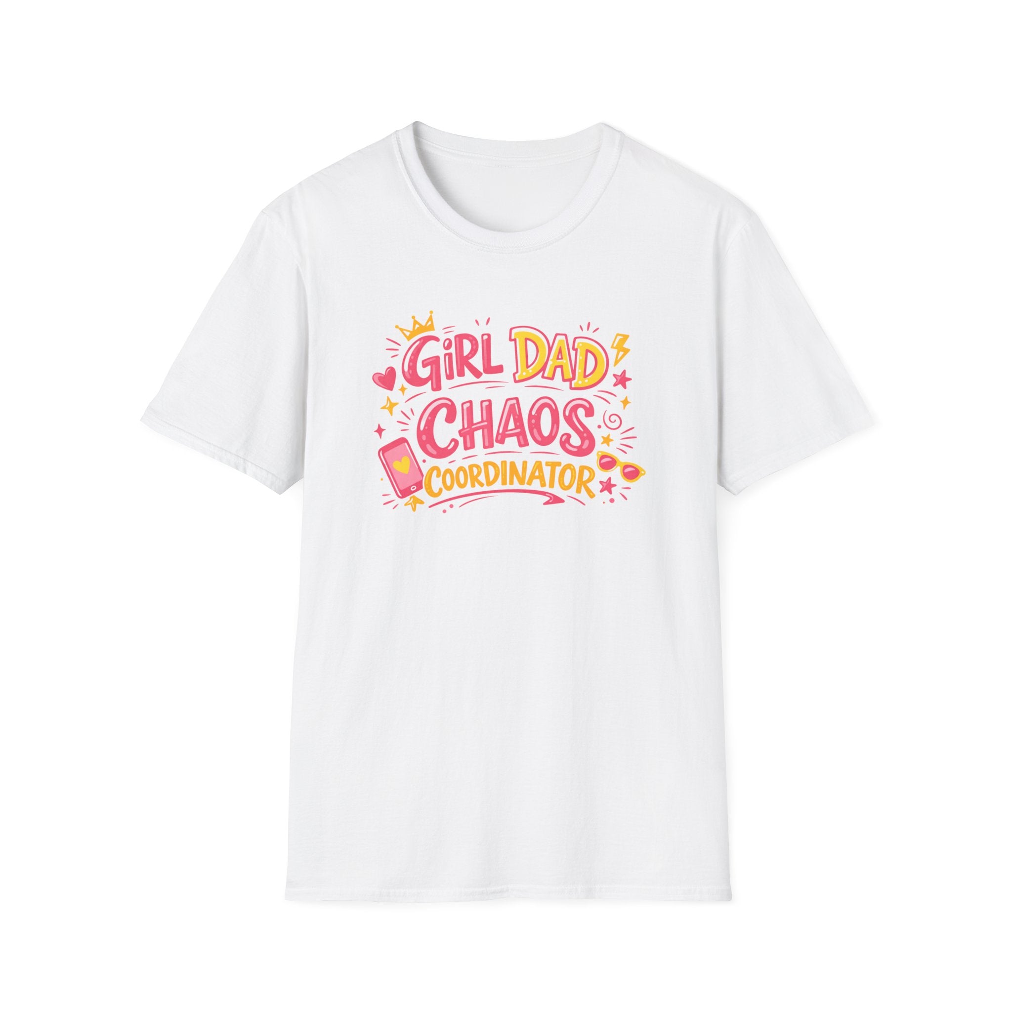 Girl Dad: Chaos Coordinator - Teen - pink graphic T-Shirt