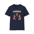 Outnumbered Dad of Girls - graphic T-Shirt