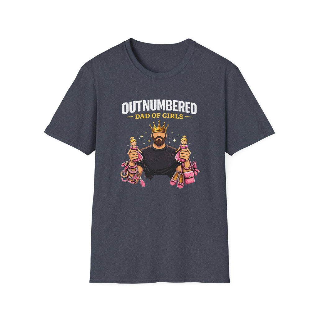 Outnumbered Dad of Girls - graphic T-Shirt