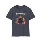 Outnumbered Dad of Girls - graphic T-Shirt