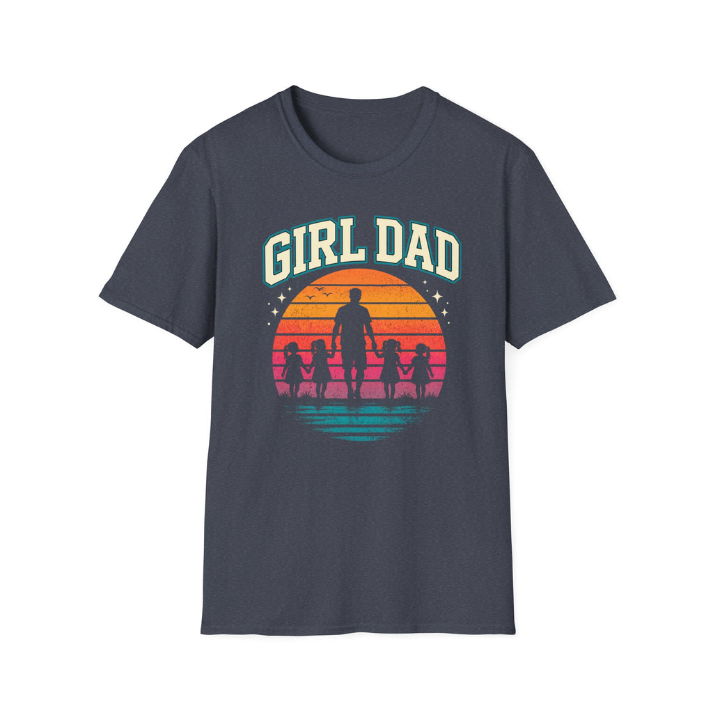 Girl Dad Sunset - 4 girls T-Shirt