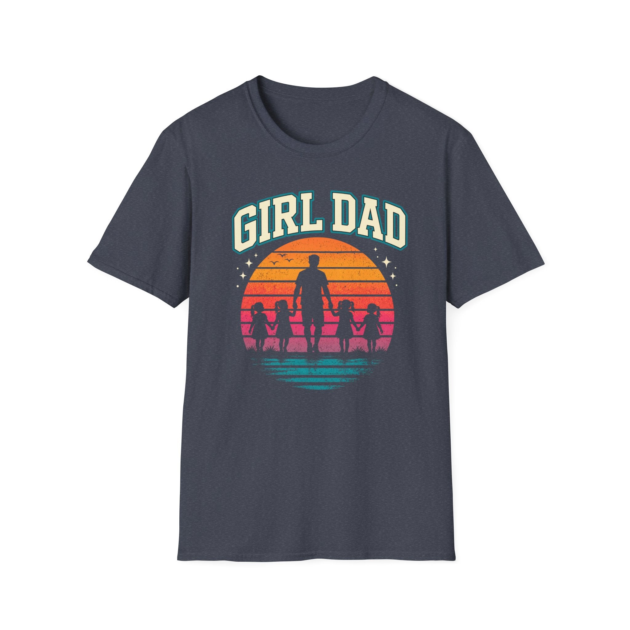 Girl Dad Sunset - 4 girls T-Shirt