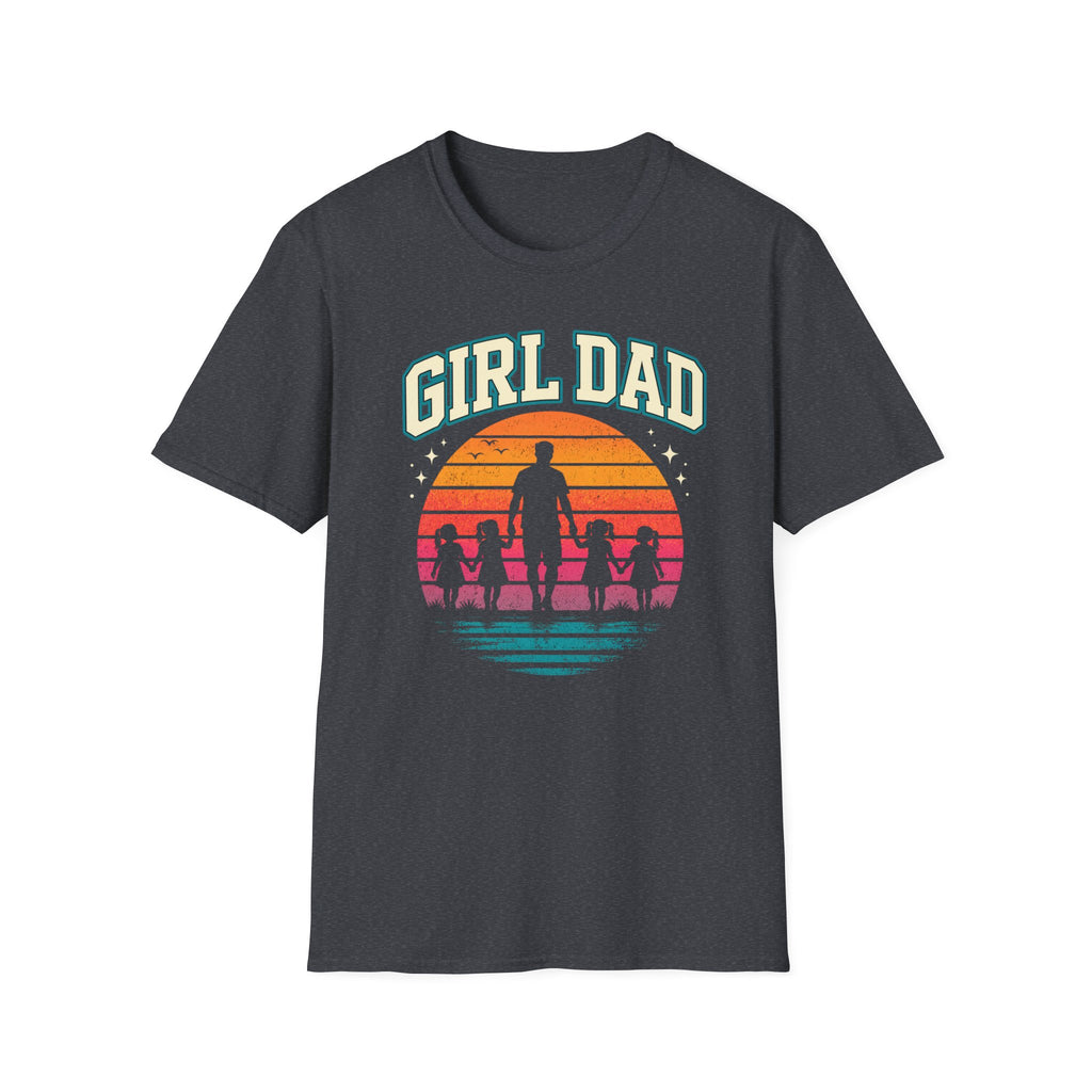 Girl Dad Sunset - 4 girls T-Shirt