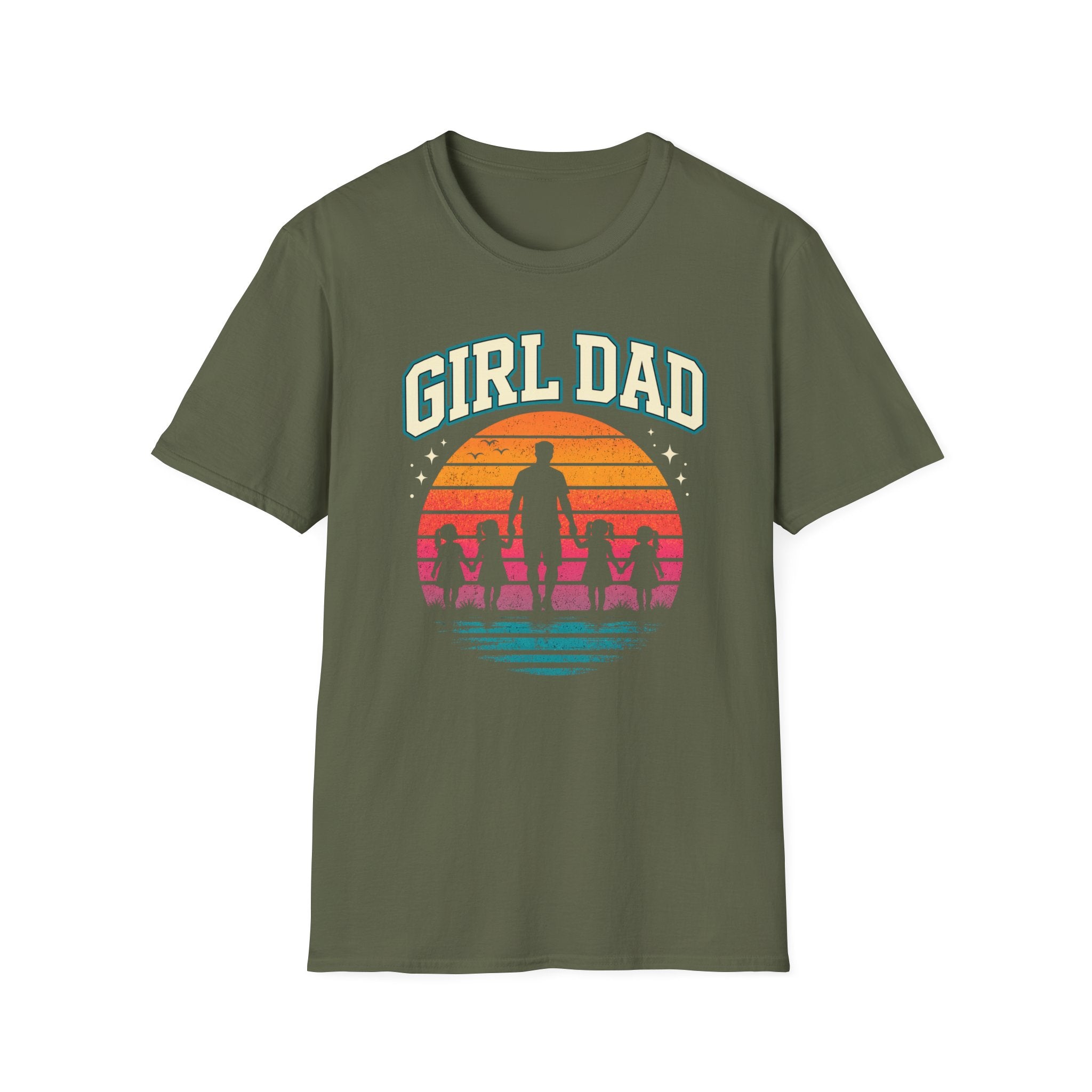 Girl Dad Sunset - 4 girls T-Shirt