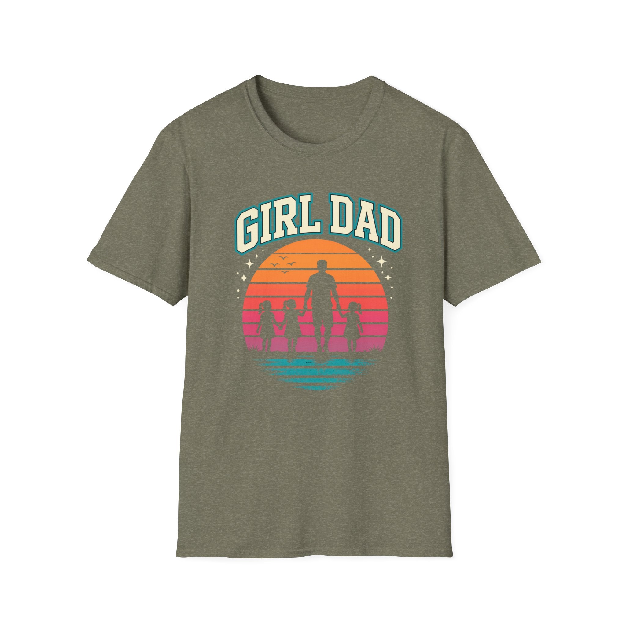 Girl Dad Sunset - 3 girls T-Shirt