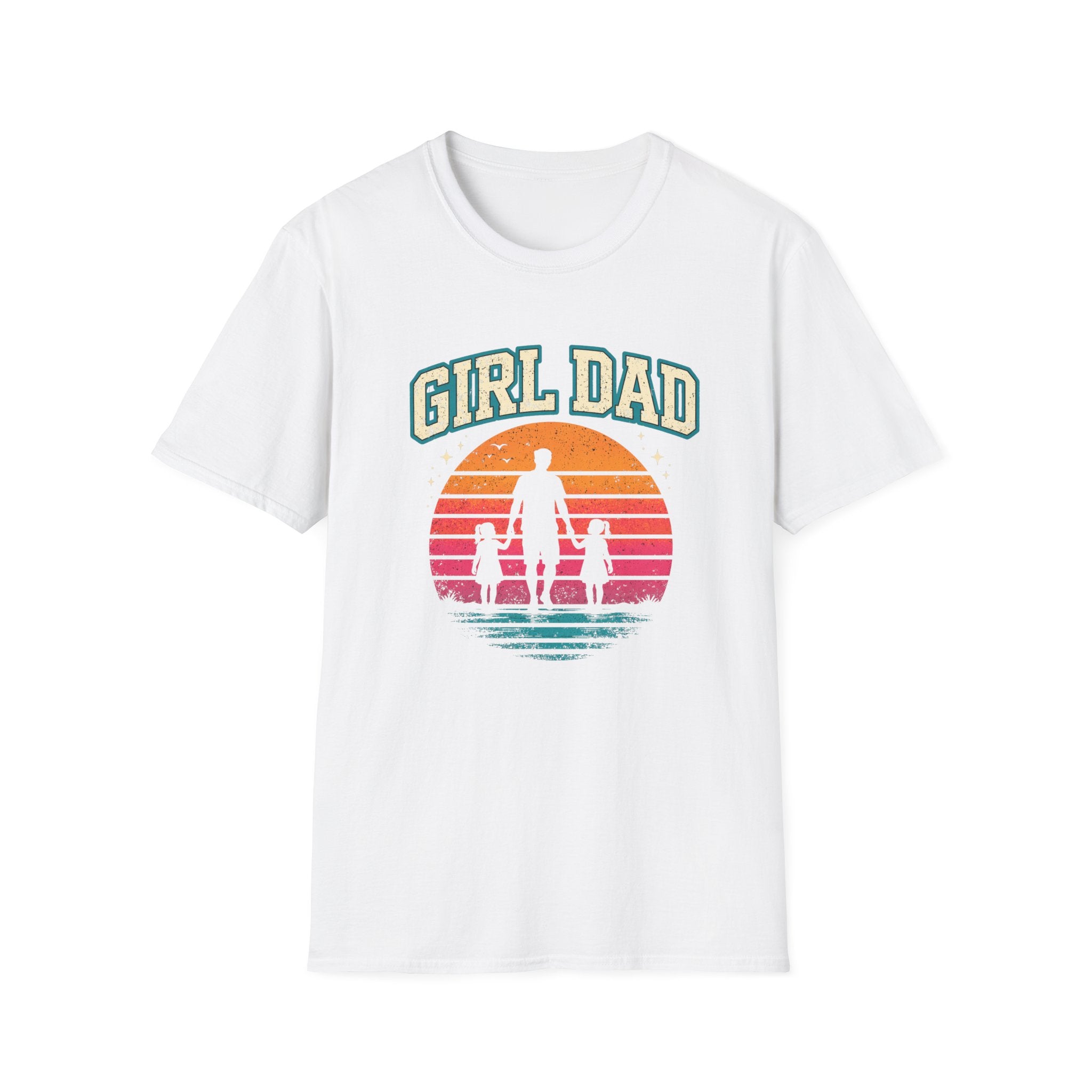 Girl Dad Sunset - 2 girls T-Shirt