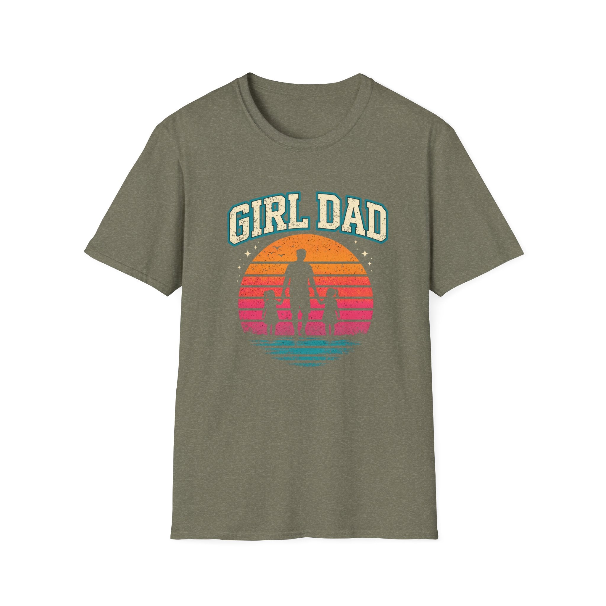 Girl Dad Sunset - 2 girls T-Shirt