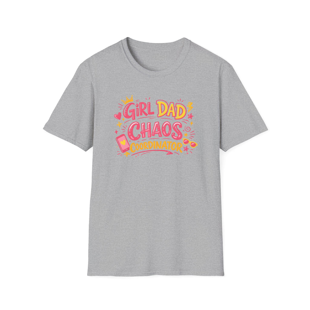 Girl Dad: Chaos Coordinator - Teen - pink graphic T-Shirt
