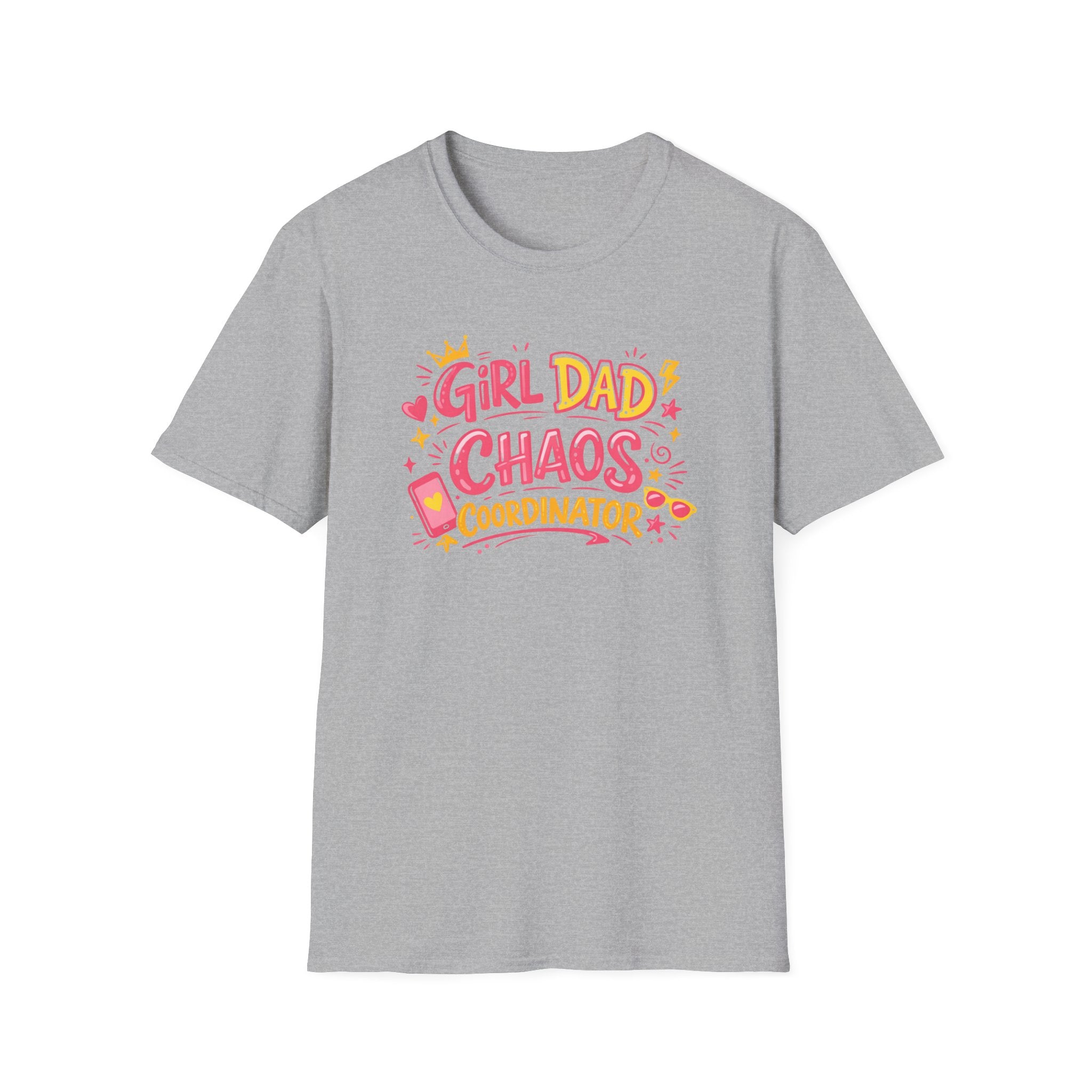 Girl Dad: Chaos Coordinator - Teen - pink graphic T-Shirt