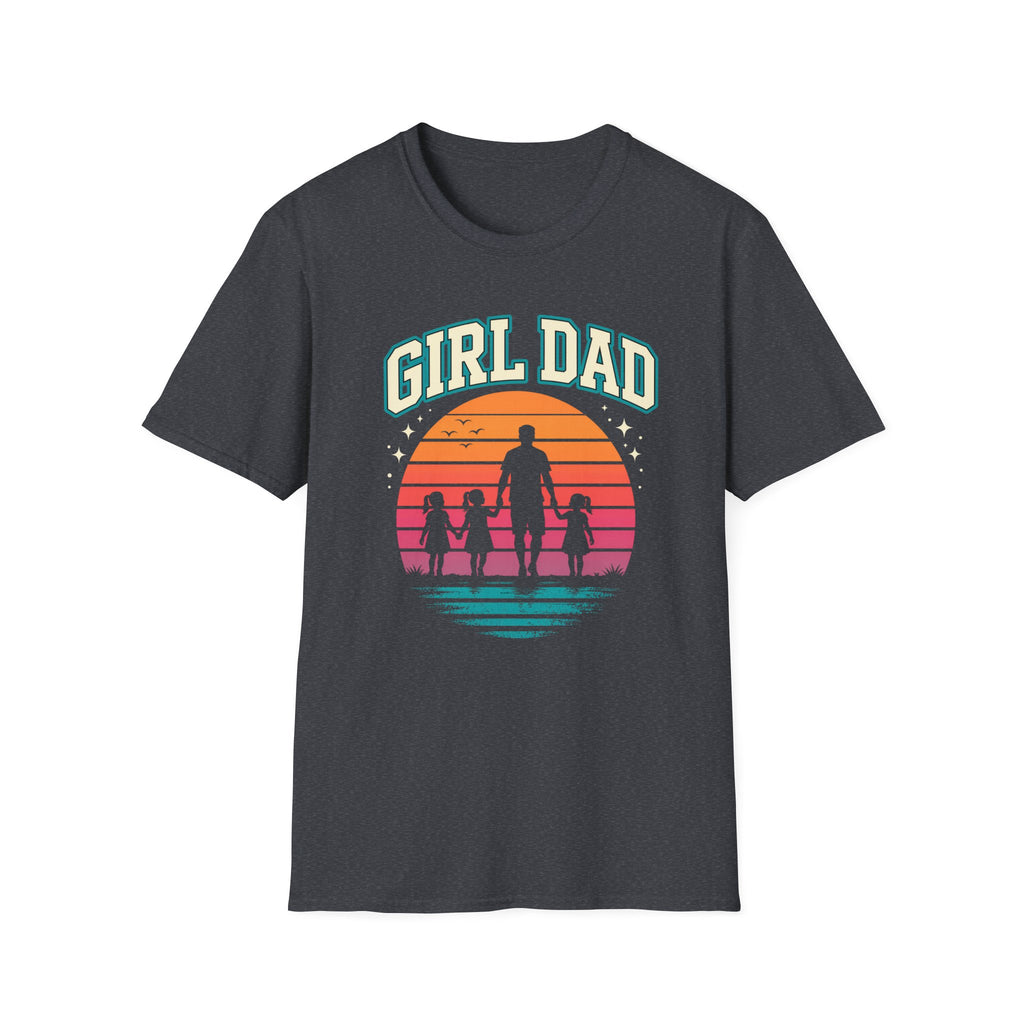 Girl Dad Sunset - 3 girls T-Shirt