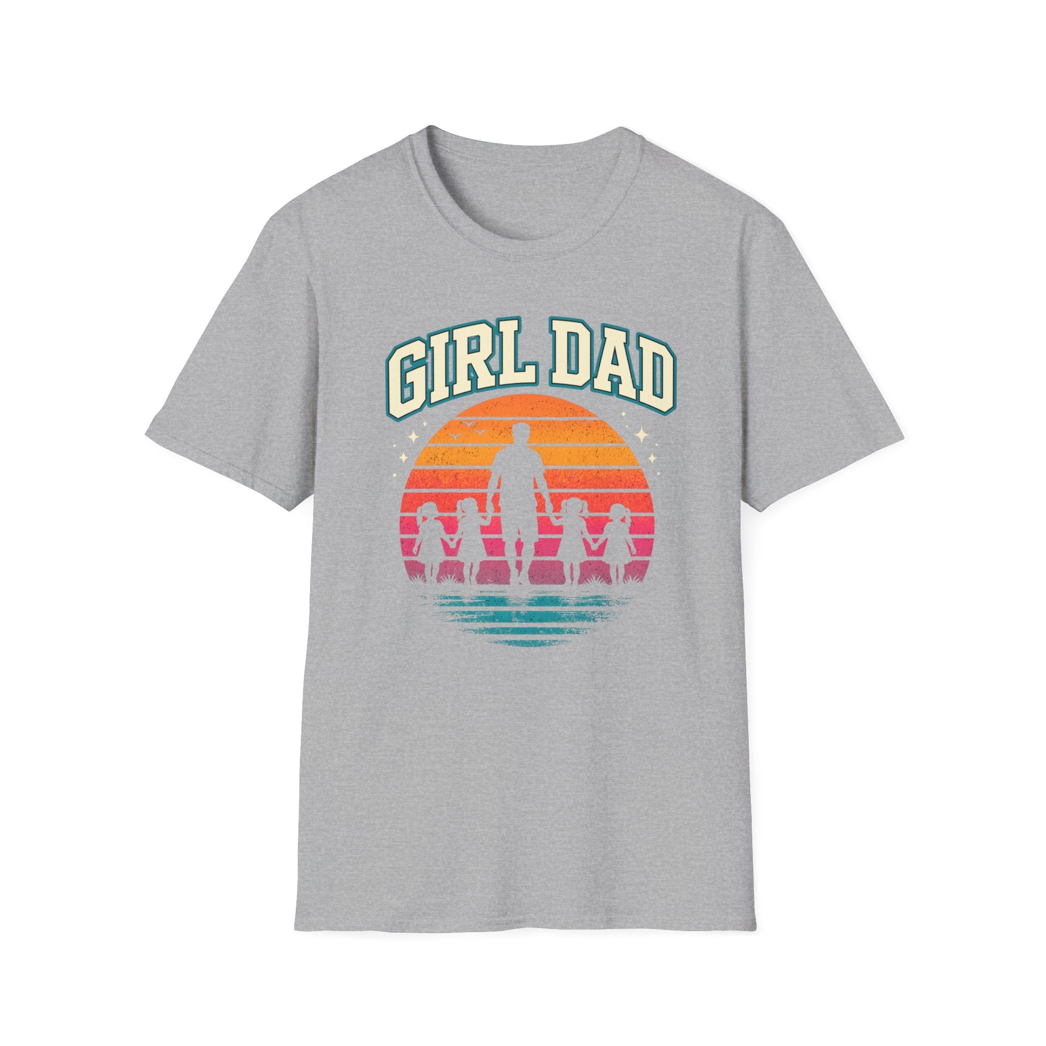 Girl Dad Sunset - 4 girls T-Shirt