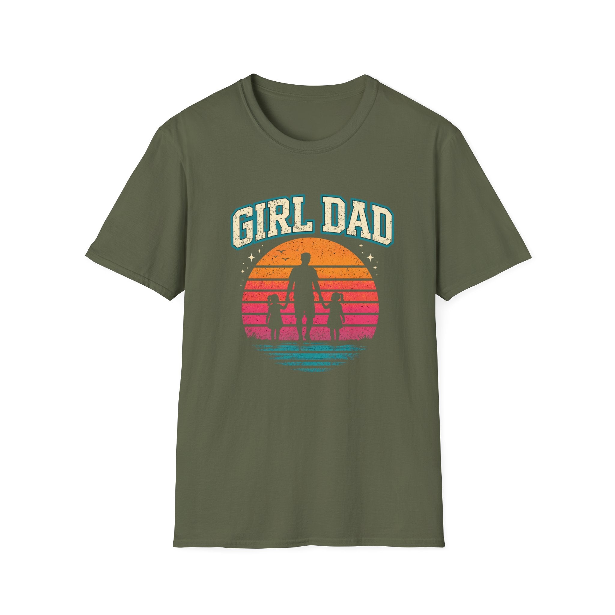 Girl Dad Sunset - 2 girls T-Shirt