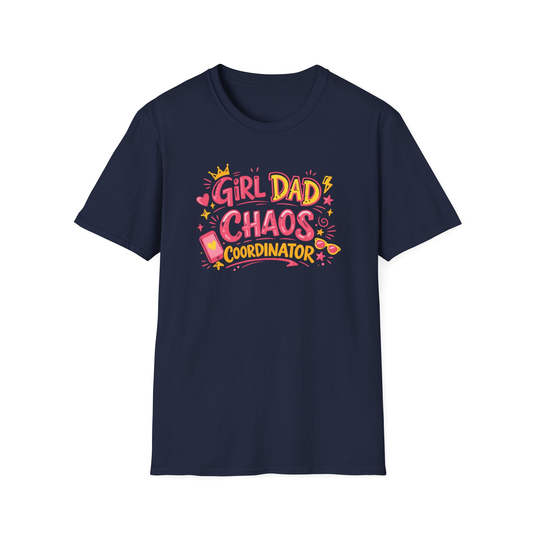 Girl Dad: Chaos Coordinator - Teen - pink graphic T-Shirt
